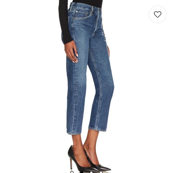 Agolde Blue Straight Leg Jeans - Picture 12 of 13